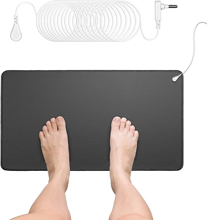 Grounding Mat with 15Ft Grounding Cord,Grounding Pad Kit, Earth Therapy for Foot Mat,Computer Mat, Sleep Mat, Pet Mat (23.6X13 Inch)