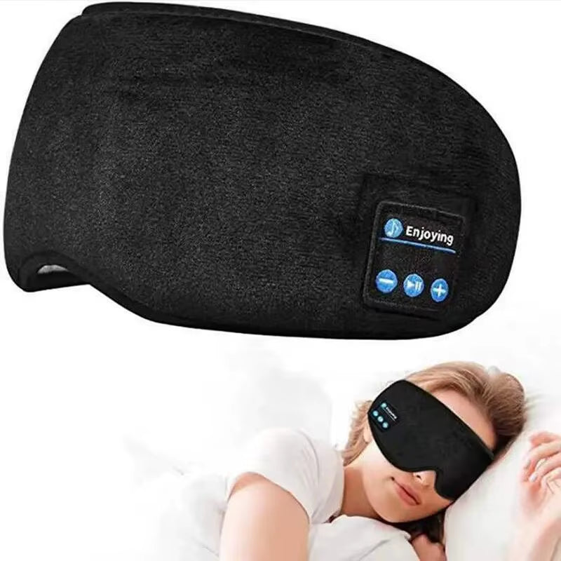 Smart Eye Mask Patch and Bluetooth Wireless Headphone 3D Sleep Mask Aid and Light-Blocking Eye Cover