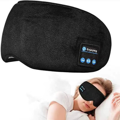 Smart Eye Mask Patch and Bluetooth Wireless Headphone 3D Sleep Mask Aid and Light-Blocking Eye Cover