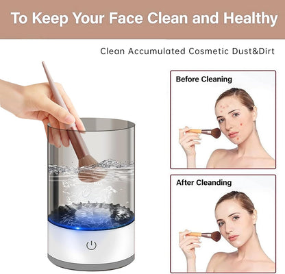 Electric Makeup Brush Cleaner Machine Cosmetic Brush Cleaner Automatic Spinning Blender Cleaner Machine Fit Makeup Brush